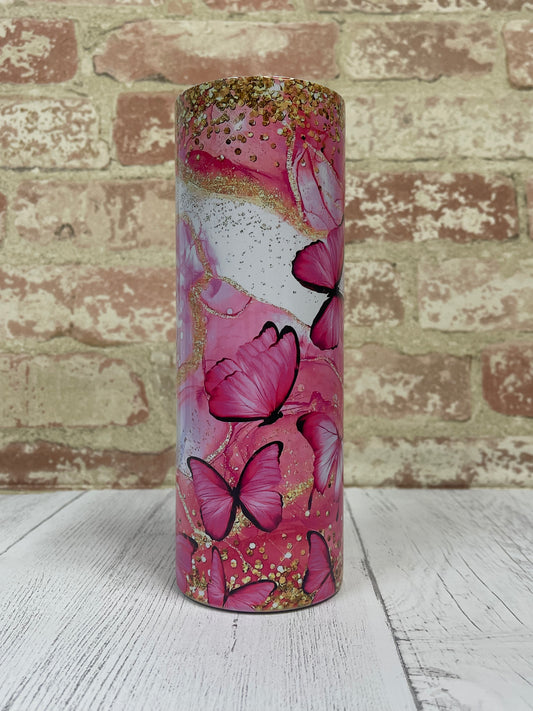20oz Pink Butterfly